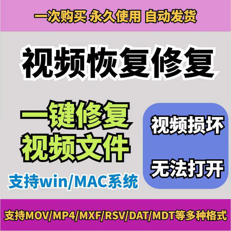 损坏MP4视频修复软件断电恢复工具短片导出摄像机视频文件修复-淘淘虚拟仓