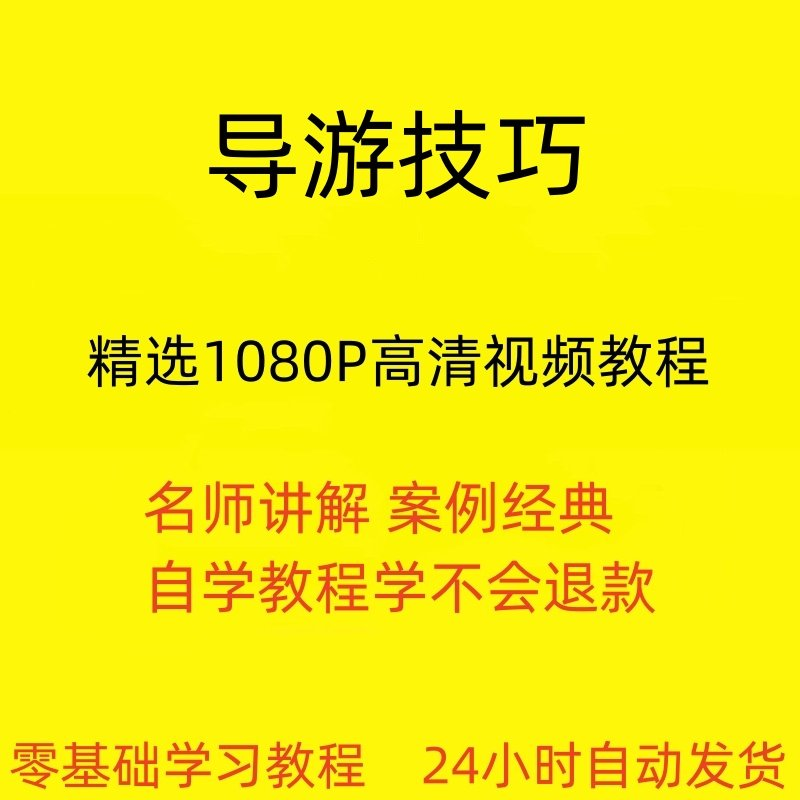 导游技巧视频教程新手自学零基础入门精通教学课程全集-淘淘虚拟仓