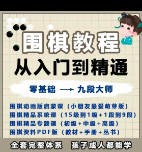 围棋教程零基础儿童视频课少儿动画启蒙围棋入门系统电子资料课程-淘淘虚拟仓