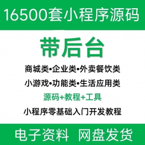 小程序源码商城企业源码带后台公众号平台小游戏教程视频-淘淘虚拟仓