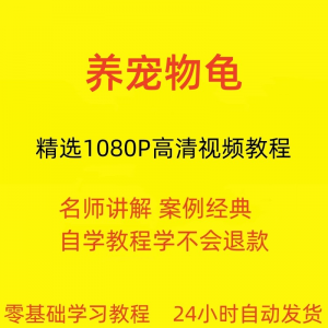 养宠物龟饲养视频教程全套从入门到精通技巧培训学习在线课程-淘淘虚拟仓
