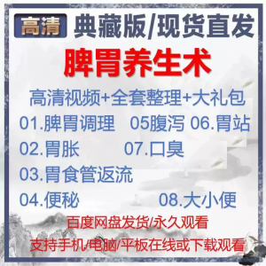 自学视频教程中医脾胃养生术胃胀气虚弱虚寒不消化基础调理理论-淘淘虚拟仓