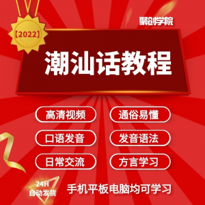 潮汕话视频教程自学习资料教学方言发音培训零基础揭阳潮州语入门-淘淘虚拟仓