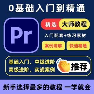 PR教程零基础入门学习premiere pro教学视频剪辑软件课程练习素材-淘淘虚拟仓