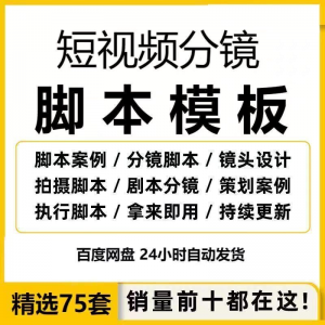 短视频拍摄脚本分镜头表模板抖音计划表剧本拉片宣传片策划表格-淘淘虚拟仓
