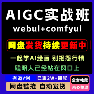 2026 AIGC高级实战班webui+comfyui-起学A1绘画教学视频课程全套-淘淘虚拟仓