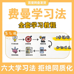 费曼学习法高效率学习全套教程思维导图记忆力笔记技巧视频课程-淘淘虚拟仓