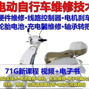 电动车维修视频自学教程零基础学习常见故障保养技术案例讲解大全-淘淘虚拟仓