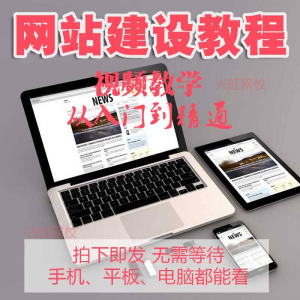 零基础快速网站建设教程 建站教学网站制作视频搭建网页设计课程-淘淘虚拟仓