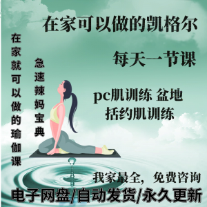 凯格尔pc肌运动锻炼视频教程新手自学零基础入门精通教学课程全集-淘淘虚拟仓