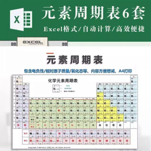 化学元素周期表pdf电子版可打印编辑修改新版高清图片jpg学生素材-淘淘虚拟仓