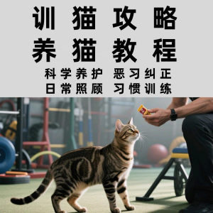 训猫入门培训教学视频课程驯猫教程家庭养猫指南攻略大全注意事项-淘淘虚拟仓