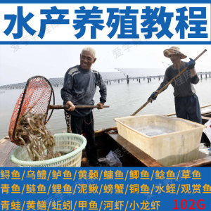 水产养殖影片教程黄颡泥鳅螃蟹乌鳢鲈鱼鲟鱼水蛭养鱼技术培训课程-淘淘虚拟仓