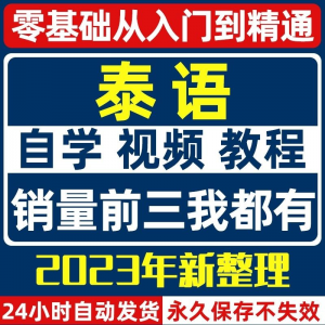 泰语零基础入门自学教材视频基础教程学习口语课程电子版高级-淘淘虚拟仓