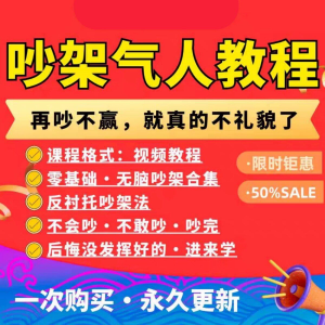 吵架指南教程视频全集从入门到精通技巧培训学习在线课程素材资料-淘淘虚拟仓