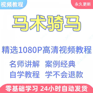 马术骑马视频学习教程新手小白自学零基础入门精通教学课程全集-淘淘虚拟仓