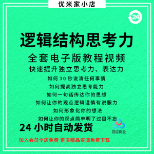 结构化逻辑思维能力训练视频课程表达清晰思维逻辑说服力教程资料-淘淘虚拟仓