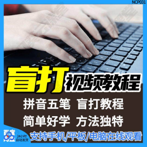 盲打不看键盘打字视频教学网课指法纠正零基础普通键盘私教版资料-淘淘虚拟仓