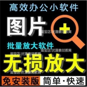 照片图片无损批量放大变大清晰高清滤镜小工具软件设计师美工淘宝-淘淘虚拟仓