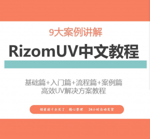 RizomUV中文教程高效UV解决方案视频教学零基础入门自学软件入门-淘淘虚拟仓