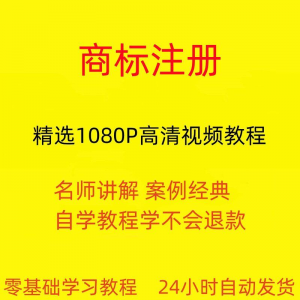 商标注册自己注册视频教程全套从入门到精通技巧培训学习在线课程-淘淘虚拟仓