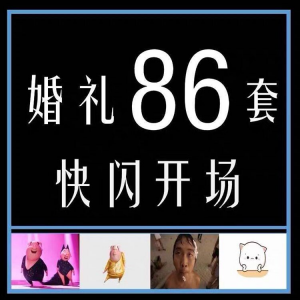 婚礼快闪开场PPT模板中式求婚庆创意搞笑震撼视频制作mv-淘淘虚拟仓