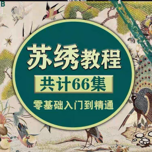 苏绣教程视频零基础苏绣教程苏绣入门到精通教学视频苏绣全套课程-淘淘虚拟仓
