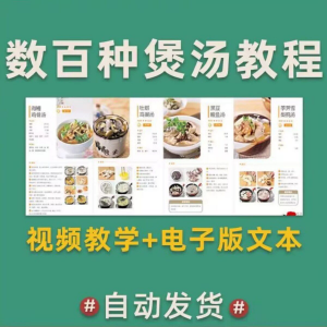 煲汤煮汤做法鸡汤排骨汤鲫鱼汤羊肉汤瓦罐汤广东汤电子版教程合集-淘淘虚拟仓
