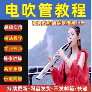 自学乐器电吹管教程课程实用学习教材视频初学者入门零基础-淘淘虚拟仓